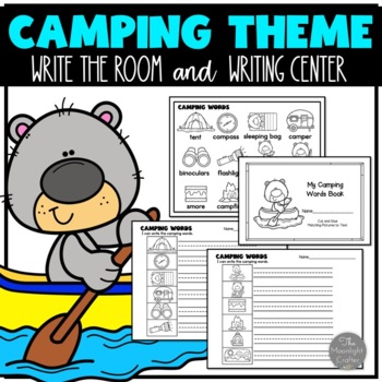 Preview of Camping Write the Room and Writing Center