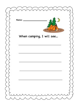 Preview of Camping Writing Prompt