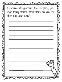 Camping Writing Prompts by Sleepless In Second Grade | TpT