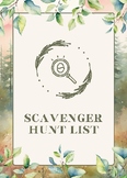 Camping and Outdoor Ed Scavenger Hunt Games for kids