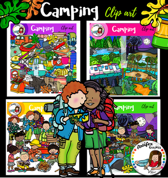 Preview of Camping clip art- big set of 146 items!