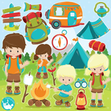 Camping clipart commercial use, vector graphics, digital  - CL993
