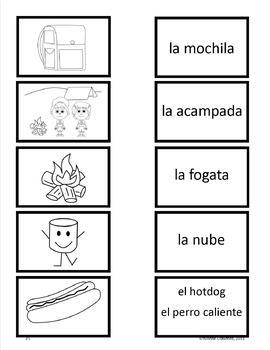 Camping Activities and Games in Spanish - La Acampada by Yvonne Crawford