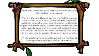 Preview of Camping theme ABCs