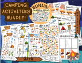 Camping theme activites BUNDLE ]Fun Math and writing for E