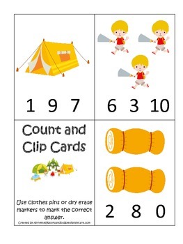 Camping Themed Math Activities Worksheets Teachers Pay Teachers