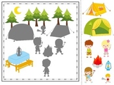 Camping themed Shadow Matching preschool daycare learning 