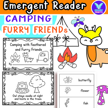 Preview of Camping with Feathered and Friends - Emergent Reader Kindergarten & First Grade