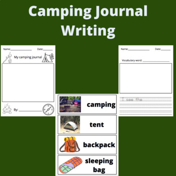 Preview of Camping writing Journal - with visual aids