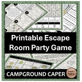 Campout Caper Printable Escape Room Party Game for Kids