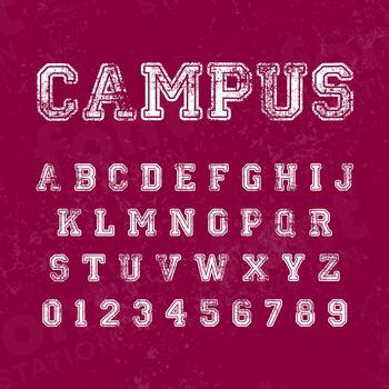 Preview of Campus Font | Varsity Letters | FontStation