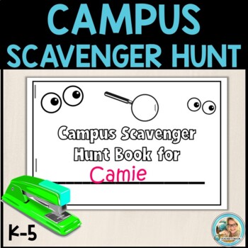 Preview of Back To School Activities Scavenger Hunt | Discover the Campus