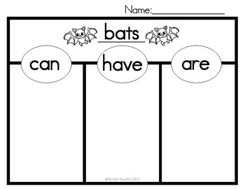 Preview of Can, Have, Are Chart- Bats