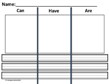 Can Have Are Graphic Organizer by Kindergarten Sailors | TpT