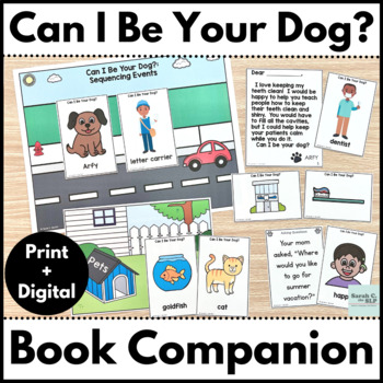 Preview of Book Companion for Can I Be Your Dog with Community Helpers & Pets