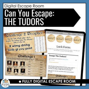Preview of Can You Escape The Tudors Digital Escape Room for History Class