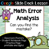 Can You Find the Mistake? Math Error Analysis Lesson and M