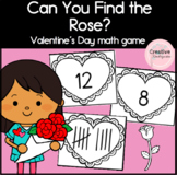 Can You Find the Rose? Valentine's Day Math Game for Kindergarten