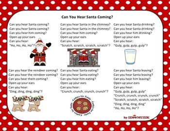 Preview of Christmas Song - Can You Hear Santa + Sing-Along Track (mp3)