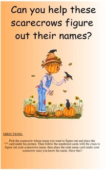 Preview of Can You Help These Scarecrows Figure Out Their Names?