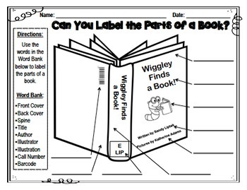 Can You Label the Parts of a Book?