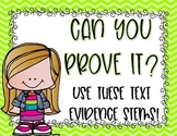 Can You Prove It? Text Evidence Posters - 2