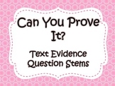 Can You Prove It Text Evidence Posters and Cards
