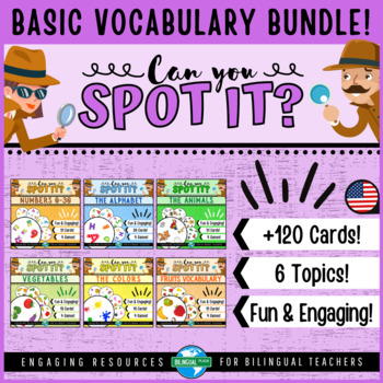 Preview of Can You Spot It? BASIC VOCABULARY for ESL and Newcomers | English Games Bundle