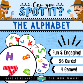 Preview of Can You Spot It? LETTERS OF THE ALPHABET Back to School ESL Game Center