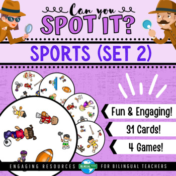 Preview of Can You Spot It? SPORTS (Set 2) Vocabulary Game | P.E. or ESL Reading Center