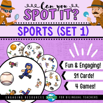Preview of Can You Spot It? SPORTS (Set 1) Vocabulary Game | P.E. or ESL Reading Center
