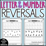 Letter Reversals & Number Reversals No Prep Worksheets