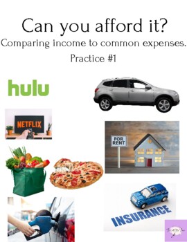 Preview of Can you afford it? - Income vs Expenses Practice #1 (Budgeting)