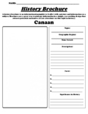 Canaan "Historic Brochure" UDL Worksheet & WebQuest