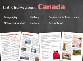 Canada by Thematic Worksheets | Teachers Pay Teachers
