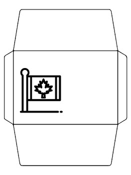 Preview of Canada 1st Grade Craft, Envelope Craft, Color, Cut and Paste, Template Craft