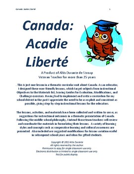 Preview of Canada: Acadie Liberté