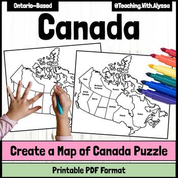 Preview of Canada Activity | Create a Map of Canada Puzzle | Canada Map Art Task