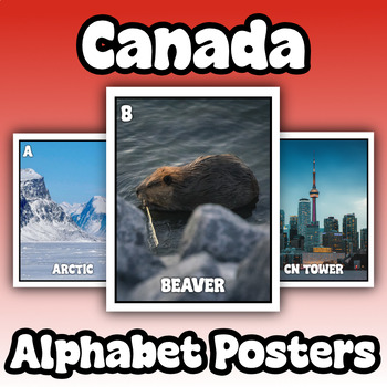 Preview of Canada Alphabet - Canadian Theme Posters - ABC Decor