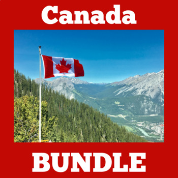 Preview of SYMBOLS OF CANADA Worksheets Craft Activities Country Study Lesson BUNDLE