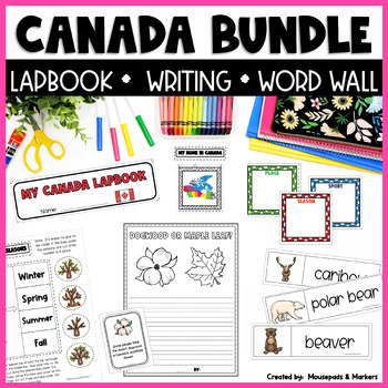 Preview of Canada Bundle: LapBook, Writing, Vocabulary, and Read & Write the Room