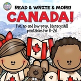Fun, no-prep early literacy skills | Canada themed digital