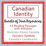 Canada! CANADIAN IDENTITY BUNDLE 4 Resources PRINT and EASEL