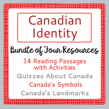 Preview of Canada! CANADIAN IDENTITY BUNDLE 4 Resources PRINT and EASEL