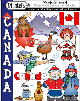 Preview of Canada Clip Art - Wonderful World, Country Study, Travel