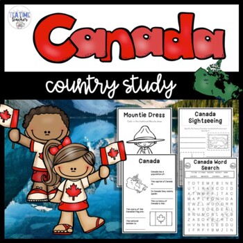Preview of Canada Country Study Lesson PowerPoint and Worksheet Booklet