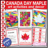 Canada Day Coloring Pages -  Maple Leaf Art and Decor