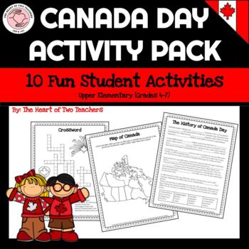 Preview of Canada Day Fun Activity Pack - Upper Elementary Grades 4-7