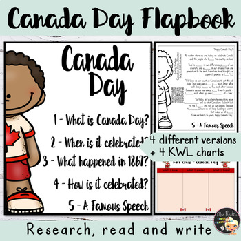 Preview of Canada Day Informational Text Flapbook