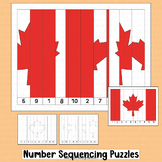 Canada Day Math Activities Flag Ordering Number Sequencing